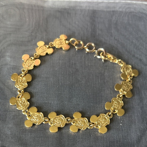 Disney Jewelry - Disney Gold Mickey Mouse Bracelet